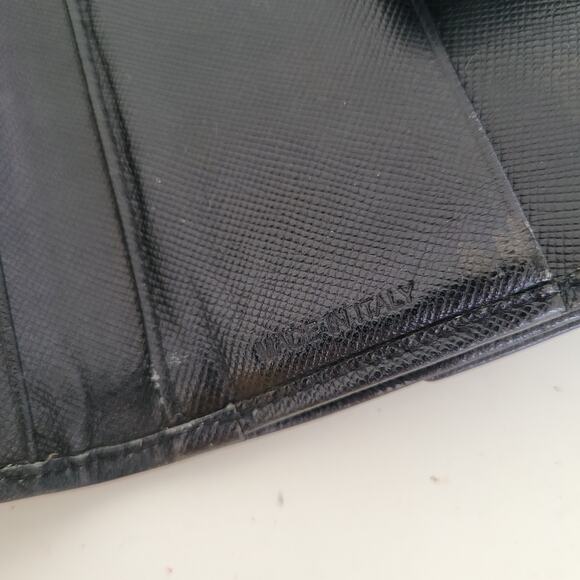 PRADA Black Nero Saffiano Leather Wallet Large Bifold Compact Unisex Authentic - Picture 5 of 14